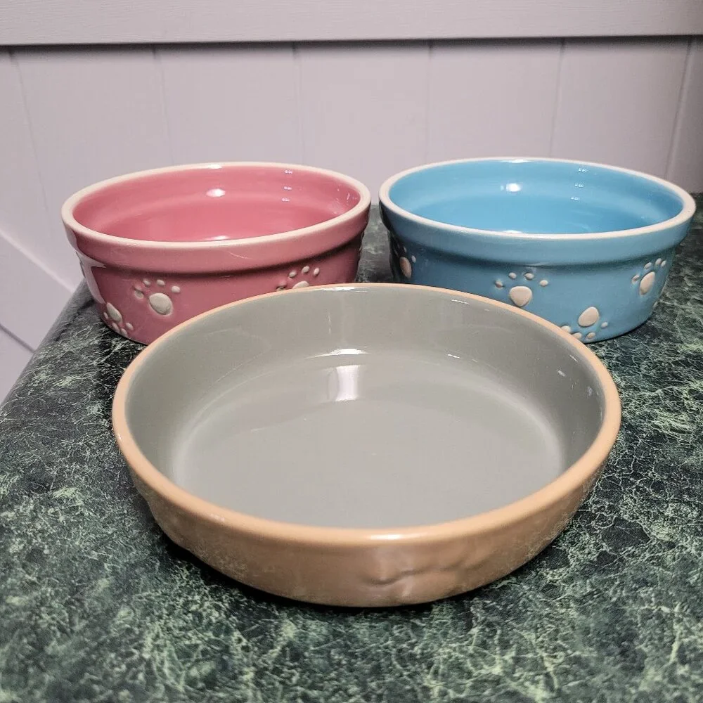 Pet Rage US  3 Small Pet Porcelain Dishes